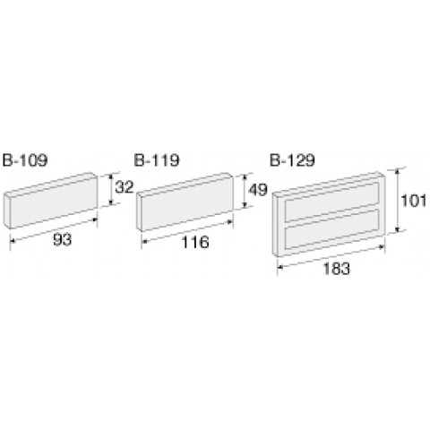 HZ B119 DIVIDERS FOR B118 DRAWERS HZ B119 DIVIDERS FOR B118 DRAWERS