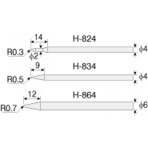 HZ H834 TIP FOR H829/H839/H849 SOLDERING IRON